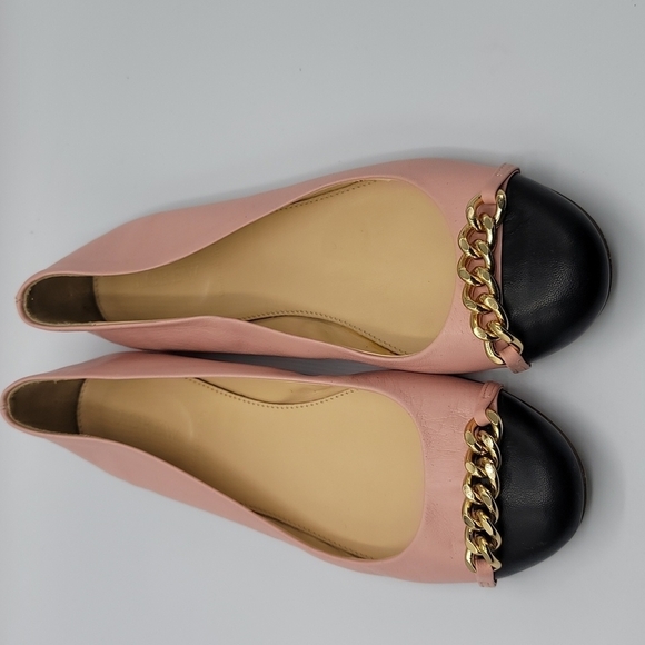 J Crew Pink, Black, and Gold Ballet Flats 7.5 leather - Picture 3 of 8